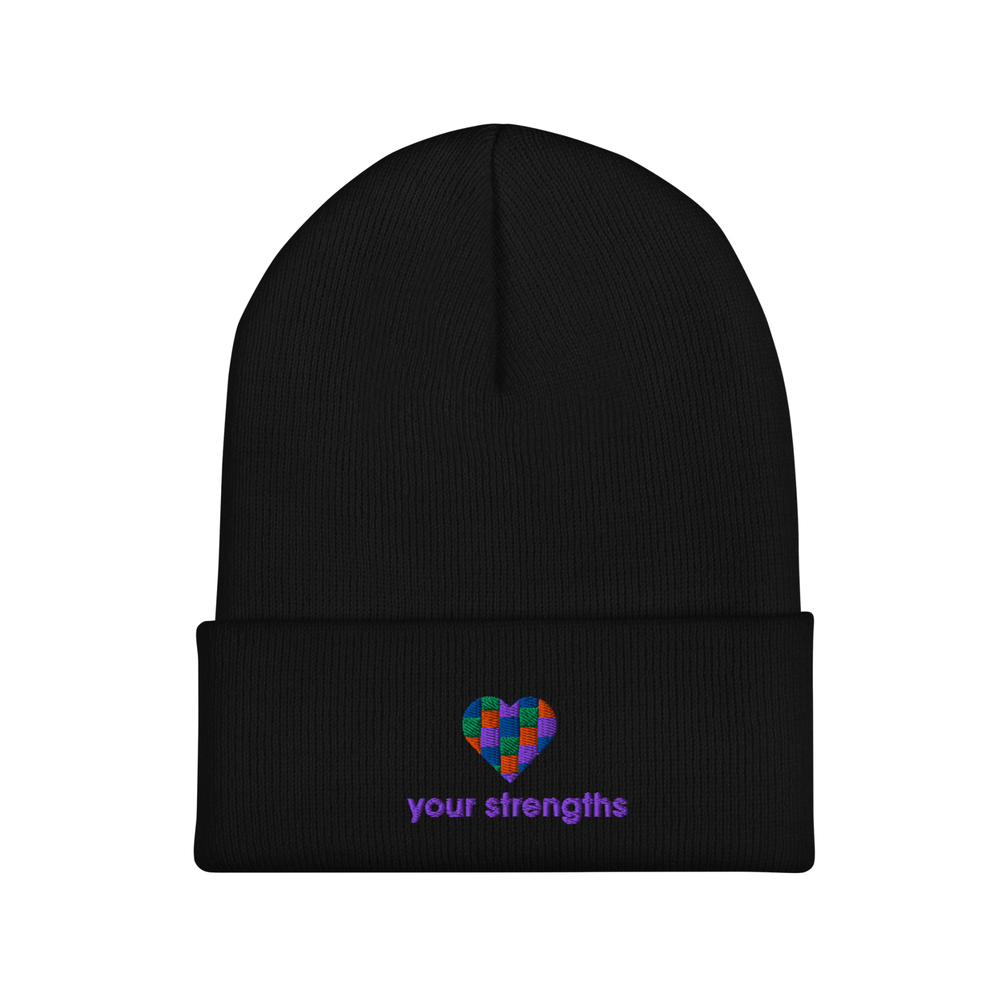 Love Your Strengths - Cuffed Beanie - StrengthsSwag Love Your Strengths - Cuffed Beanie - StrengthsSwag