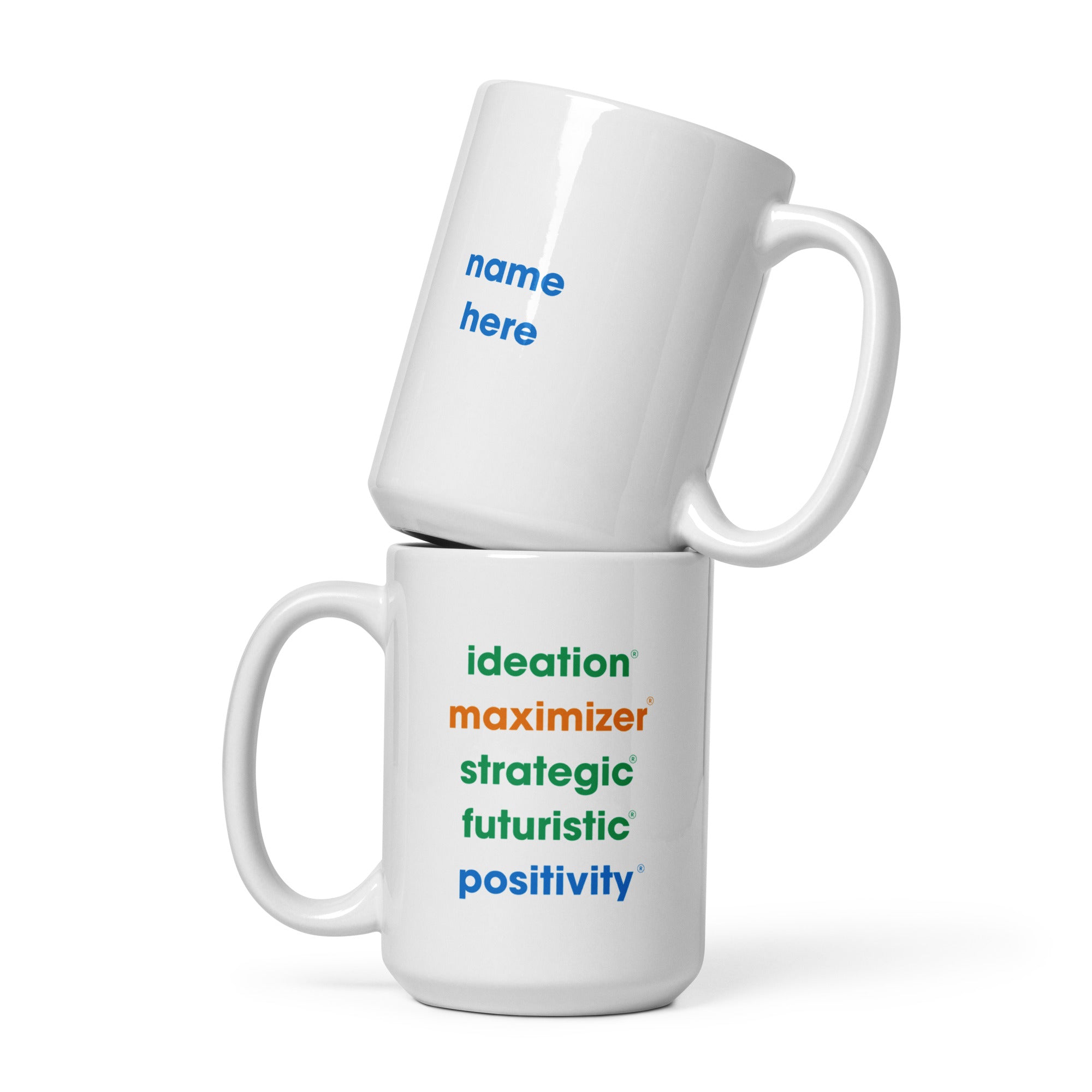 Personalized Name + Top 5 CliftonStrengths Mug - Custom